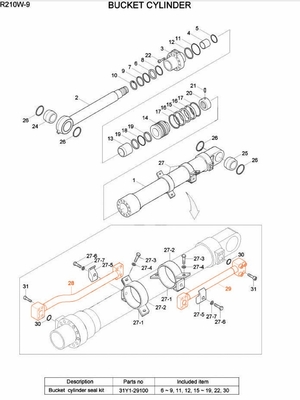 R210 R215 Εκσκαφέας Υδραυλικός κυλίνδρος πετρελαίου Σιδηροδρομικές σωλήνες σωλήνες σωλήνες σωλήνες σωλήνες