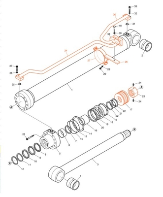 Οικονομικό και πρακτικό DX200A Excavator αγωγούς αδιάβροχο υδραυλικό σύστημα