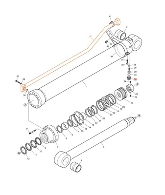 Οικονομικό και πρακτικό DX200A Excavator αγωγούς αδιάβροχο υδραυλικό σύστημα