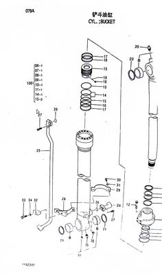 Εφαρμόστε στο HITACHI 200 Excavator Hydraulic Cylinder Pipe 0789209 για τη στερέωση των λαβών σωλήνων