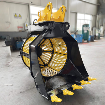 Το Tiejia Sieve Bucket 1.2m3 περιστρεφόμενο κουβά με οθόνη Excavator για 4ton 6ton 10ton Backhoe